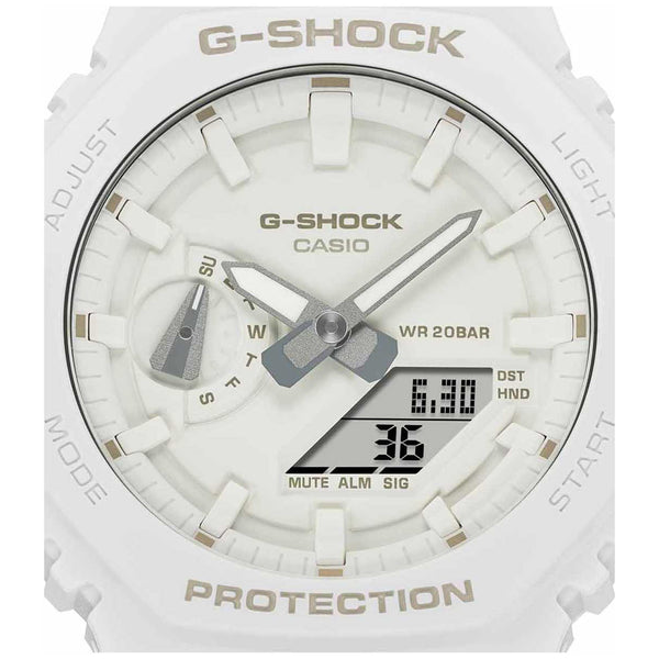 Casio G-Shock Mens Green Carbon Core Guard Alarm Watch GA-2100-7A7ER