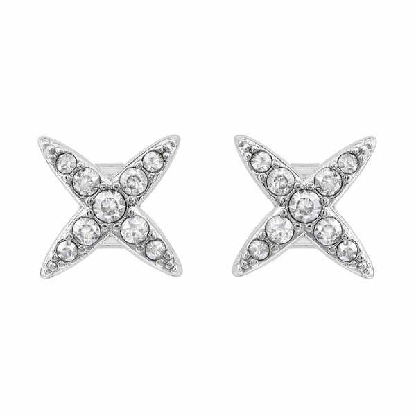 ADORE Ladies 4 Point Star Earrings With Swarovski Crystals