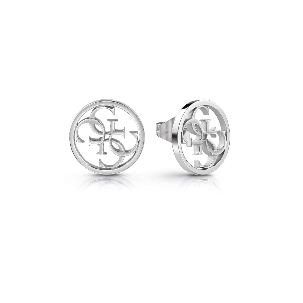 Guess silver earrings Clearance