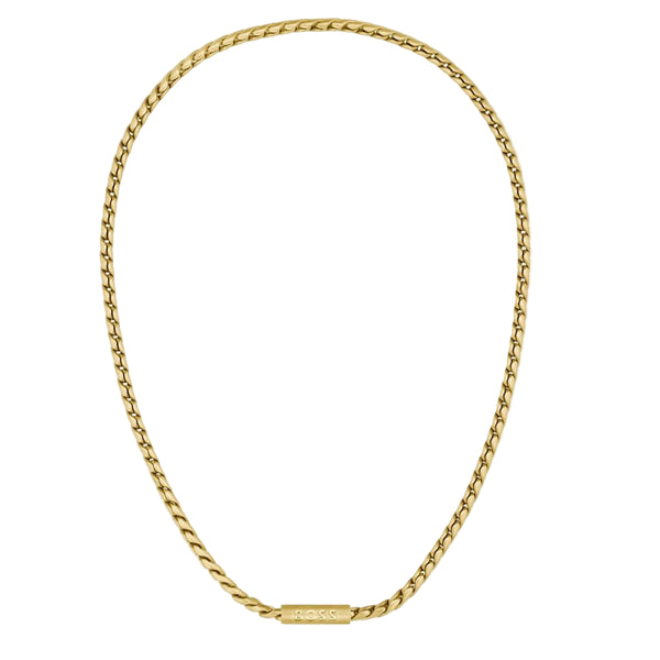 Boss Gold Plated Doran Mens Necklace 1580694