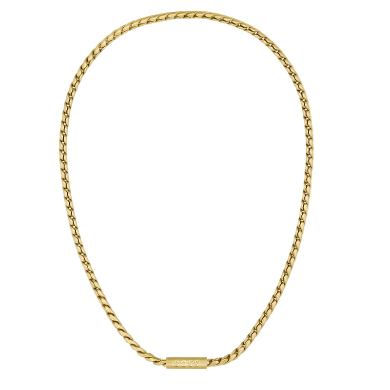 Boss Gold Plated Doran Mens Necklace 1580694