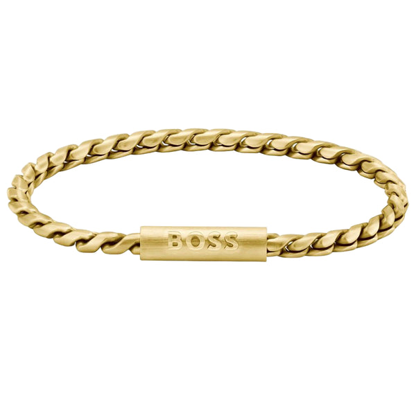 Boss Gold Tone Doran Mens Bracelet 1580696