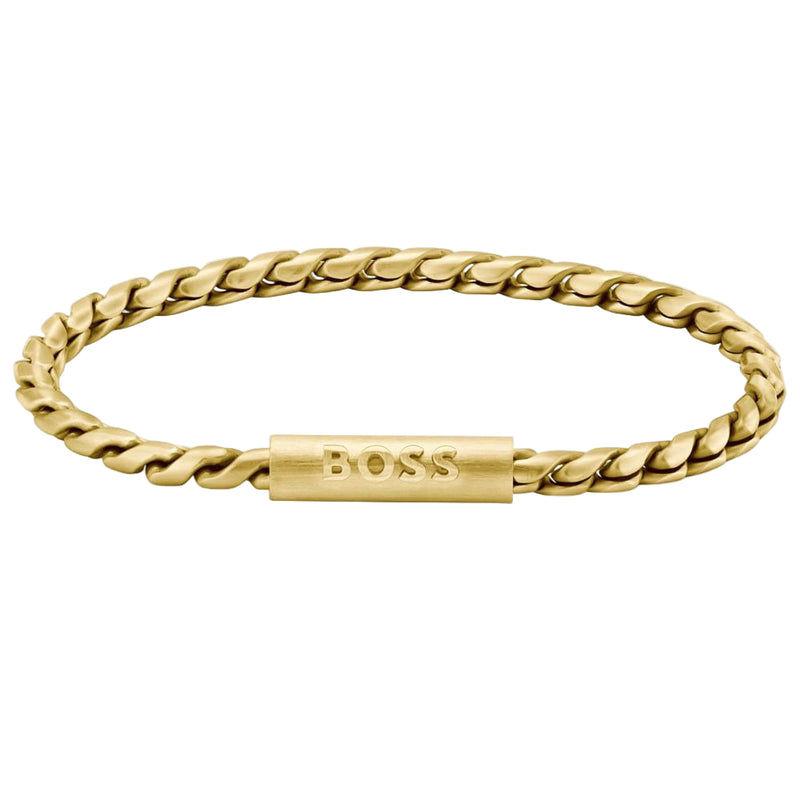 Boss Gold Tone Doran Mens Bracelet 1580696