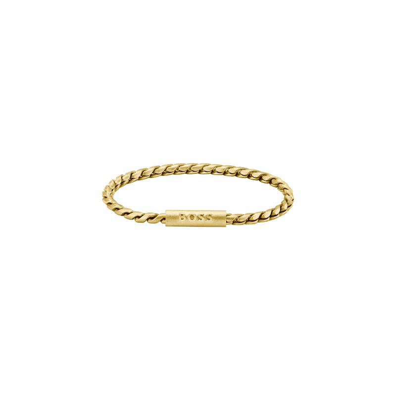Boss Chain Gold Plated Doran Mens Bracelet 1580696