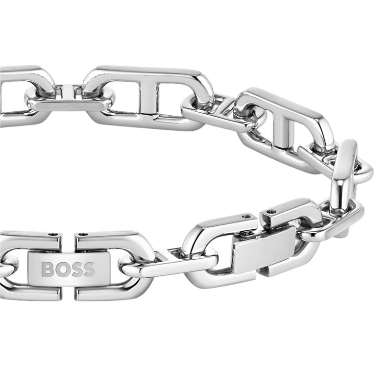 Boss Mens Kode Stainless Steel Anchor Link Bracelet 1580727M