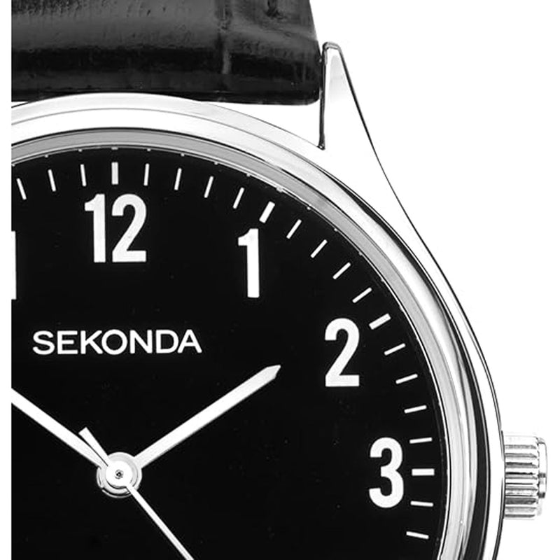 Mens Sekonda Classic Black Dial Watch 1777