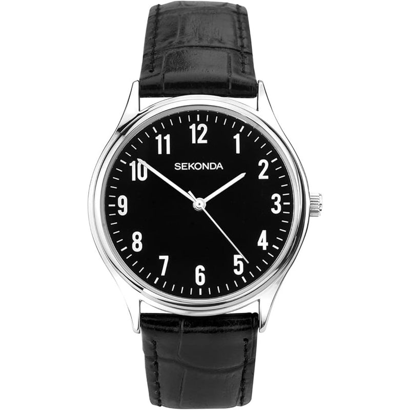 Mens Sekonda Classic Black Dial Watch 1777