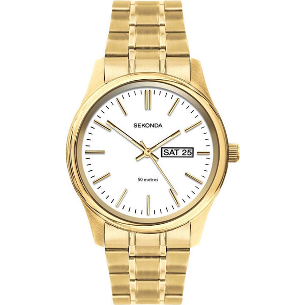 Mens Gold Plated Sekonda Watch 1823
