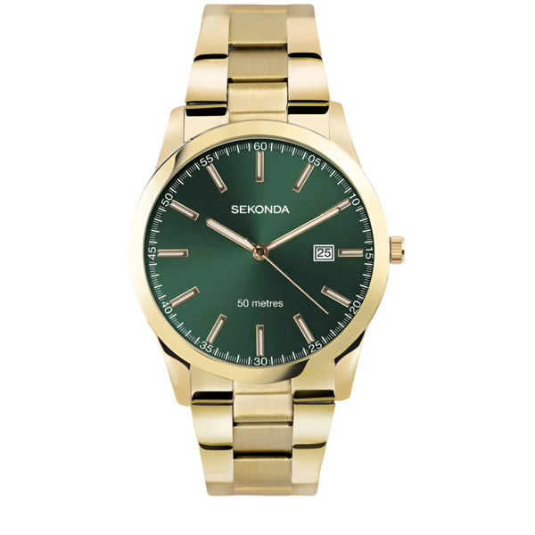 Mens Gold Plated Sekonda Watch 1996