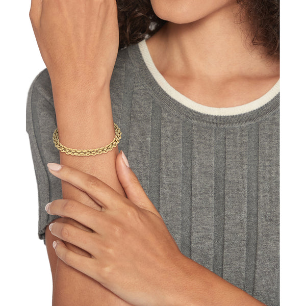 Ladies Tommy Hilfiger Gold Plated double link Bracelet 2780842
