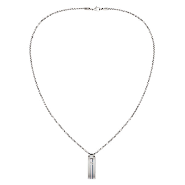 Mens Tommy Hilfiger Stainless Steel Dog Tag Necklace 2790169