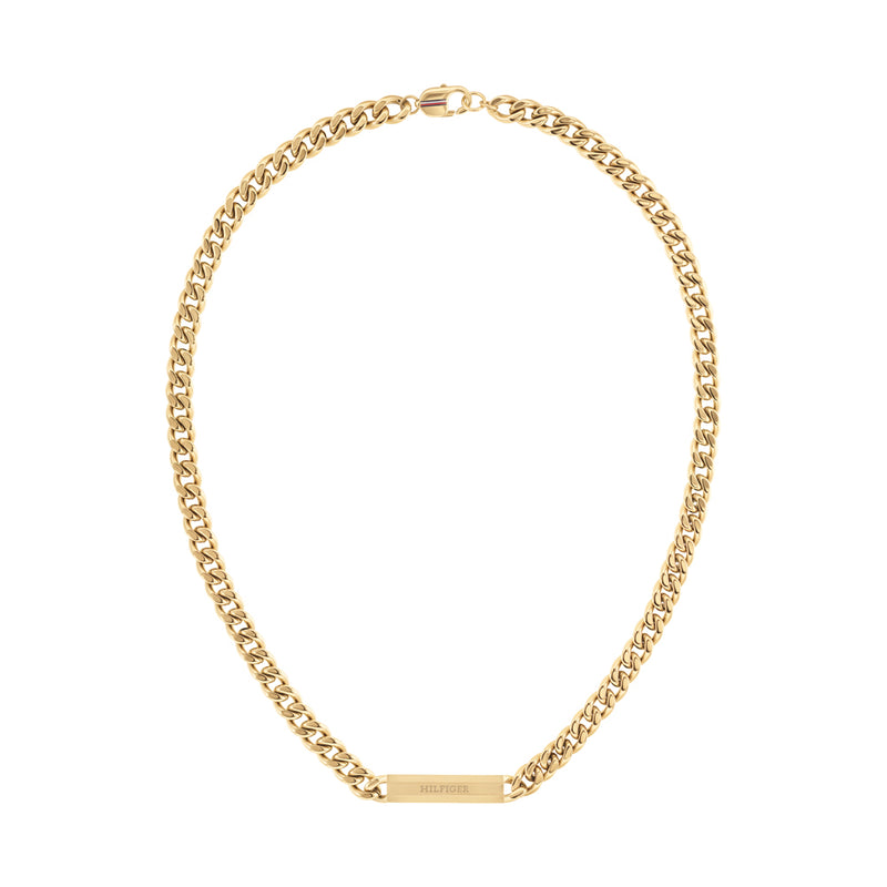 Mens Tommy Hilfiger Gold Plated ID chain necklace 2790578