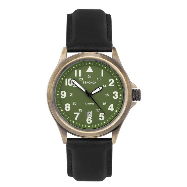Sekonda Altitude Green Dial Black Strap Watch 30103