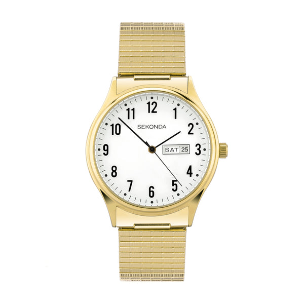 Mens Gold Plated Sekonda Watch 30124