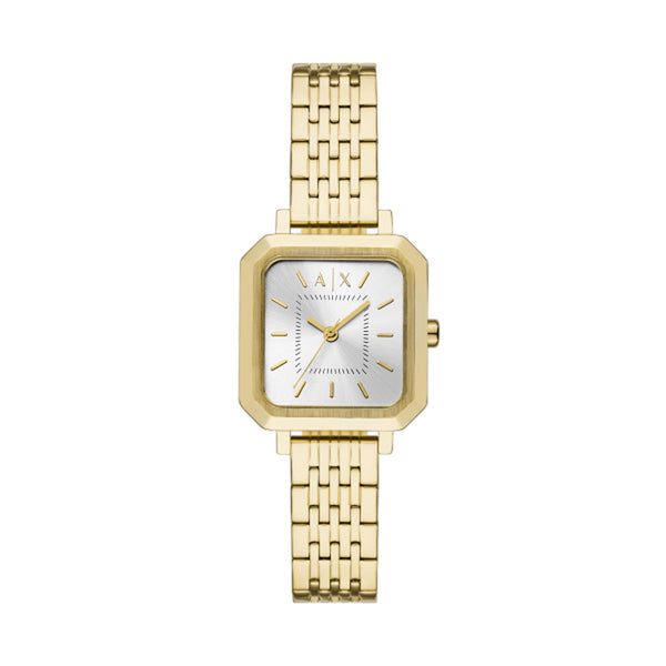 Armani Exchange Ladies Gold Plated Three Hands Leila Watch  display picture 3