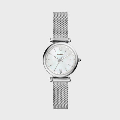 Ladies FOSSIL Glitz Stainless Steel White Dial Crystal Bracelet Watch  AM-4192 | eBay