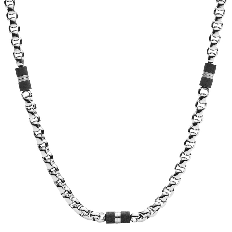 Fossil Men's Black Element Necklace JF03314040