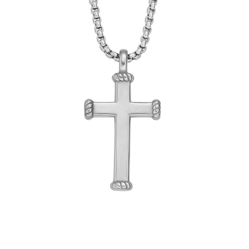 Fossil Men's  Meaningful moments Cross Necklace JF04401040