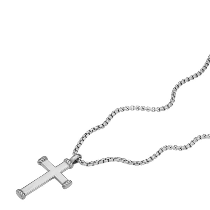 Fossil Men's  Meaningful moments Cross Necklace JF04401040