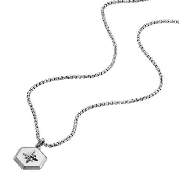 Fossil Men's Sutton Motifs Necklace JF04618040