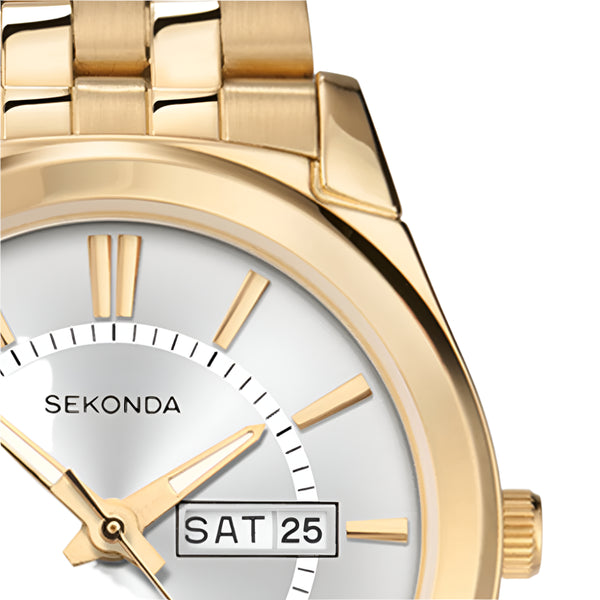 Mens Gold Plated Sekonda Watch 3450