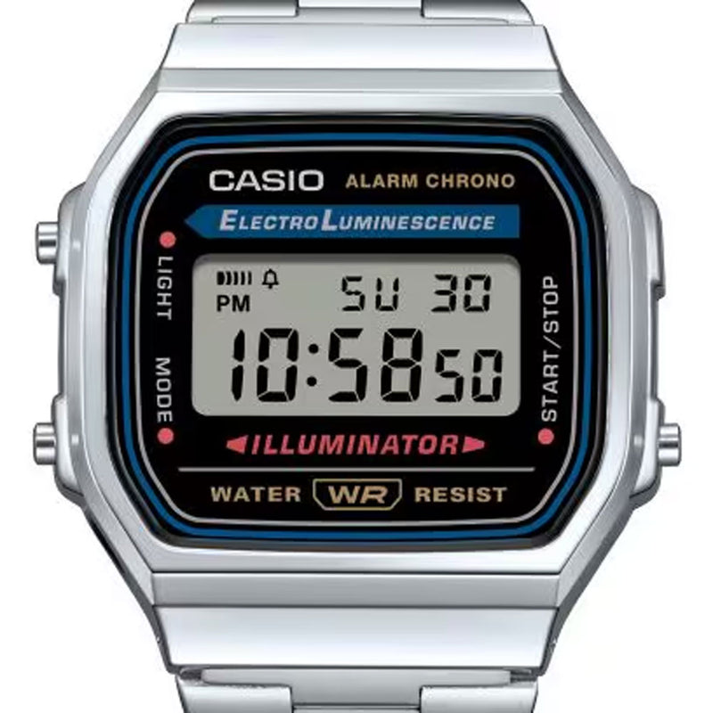 Casio Unisex Alarm Chronograph Digital Watch A168WA-1YES