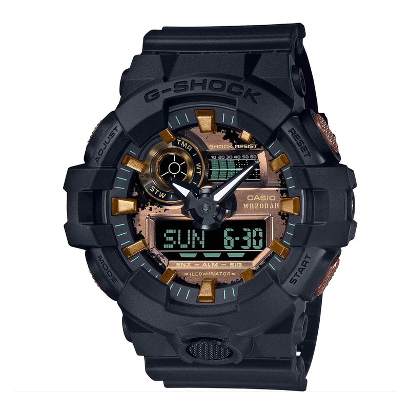 Casio Mens G-Shock Chronograph 5 Alarm Watch GA-700RC-1AER