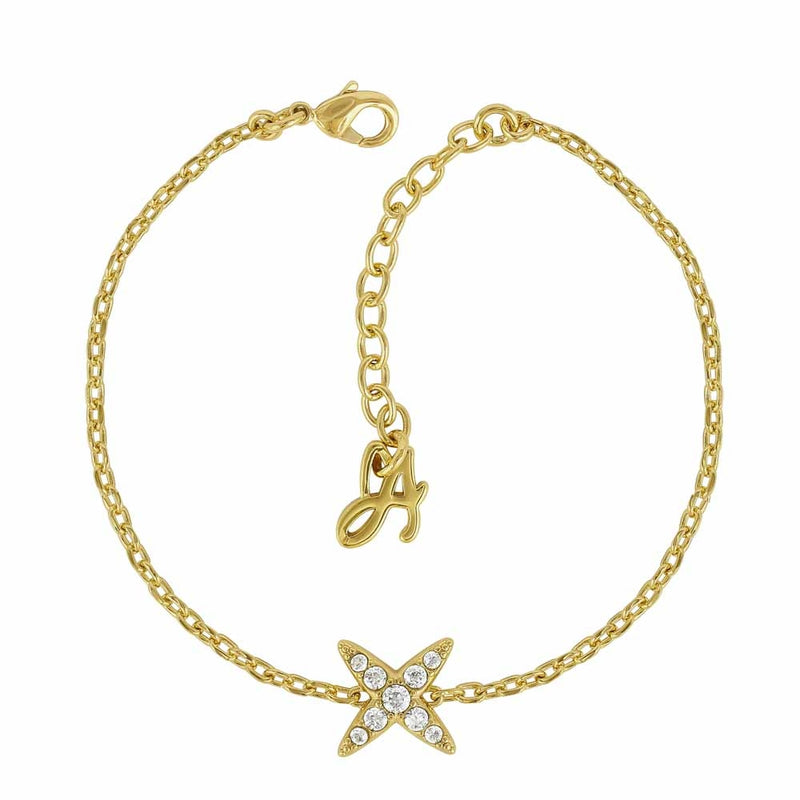 ADORE Ladies 4 Point Star Bracelet With Swarovski Crystals