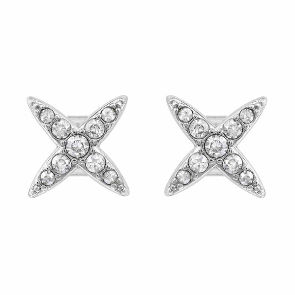 ADORE Ladies 4 Point Star Earrings With Swarovski Crystals