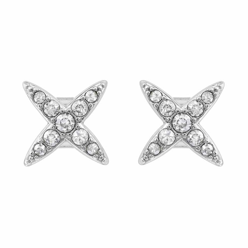 ADORE Ladies 4 Point Star Earrings With Swarovski Crystals