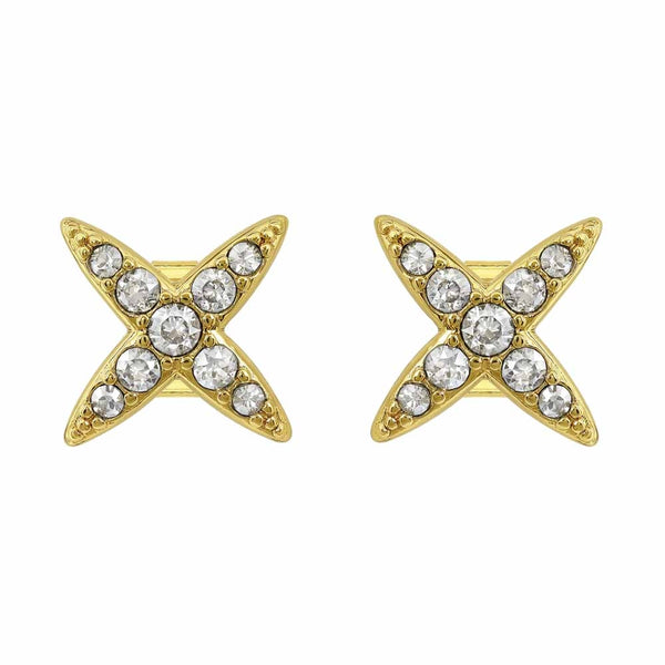 ADORE Ladies 4 Point Star Earrings With Swarovski Crystals