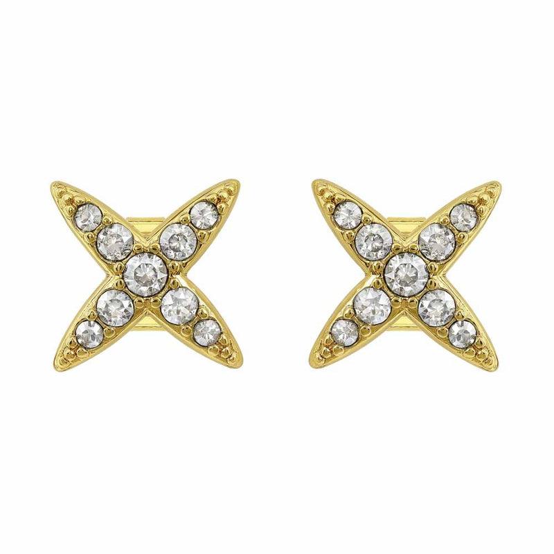 ADORE Ladies 4 Point Star Earrings With Swarovski Crystals