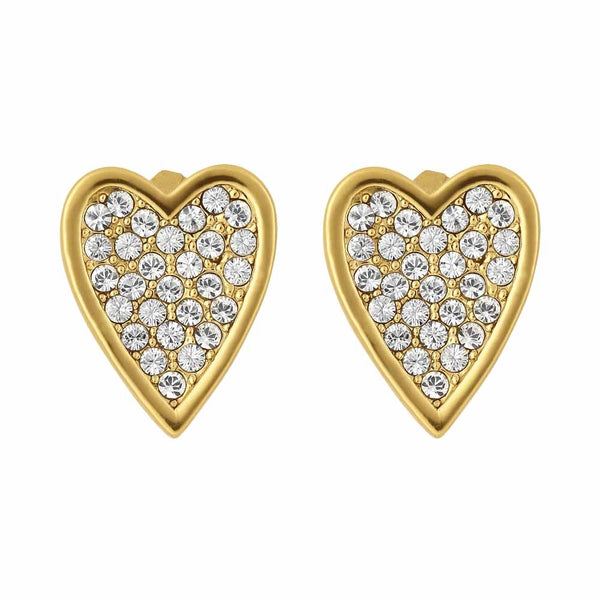 ADORE Ladies Pointed Heart Earrings With Swarovski Crystals