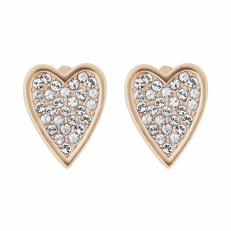 ADORE Ladies Pointed Heart Earrings With Swarovski Crystals