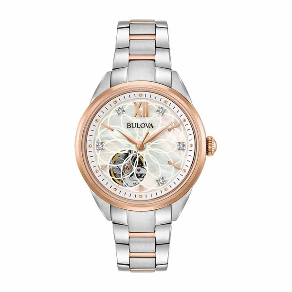 Bulova Ladies Classic Automatic Diamond Watch 98P170