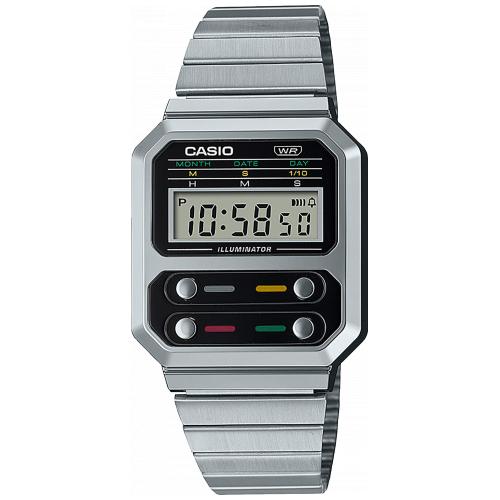 Casio Unisex Alarm Digital Watch A100WE-1AEF