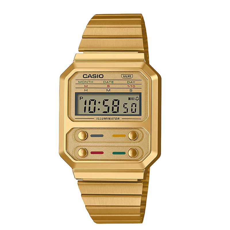 Casio Unisex Alarm Digital Watch A100WEG-9AEF