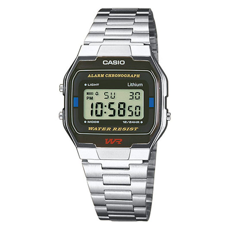Casio Unisex Alarm Chronograph Digital Watch A163WA-1QES