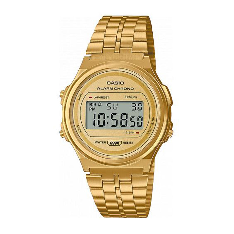 Casio Unisex Alarm Chronograph Digital Watch A171WEGG-1AEF