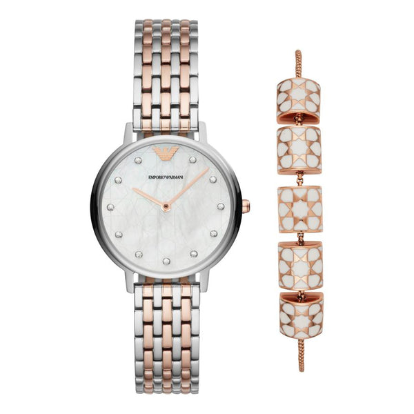 Emporio Armani Ladies  Watch and Bracelet Gift Set AR80016