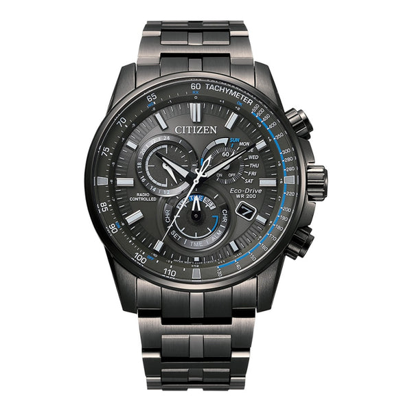 Citizen Mens Eco-Drive World Perpetual Chronograph A-T Watch CB5887-55H