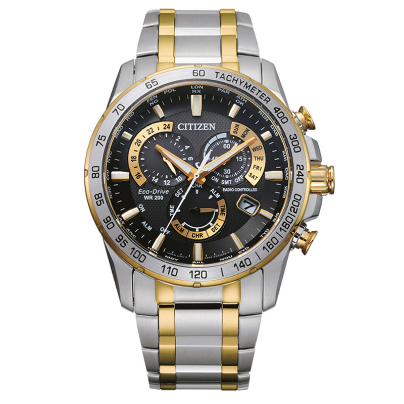 Citizen Mens  A-T Perpetual Calendar Alarm Chronograph Watch CB5894-50E