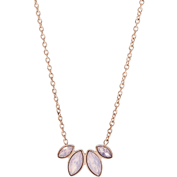 Fossil Ladies Navette Pink Glass Necklace JF02847791
