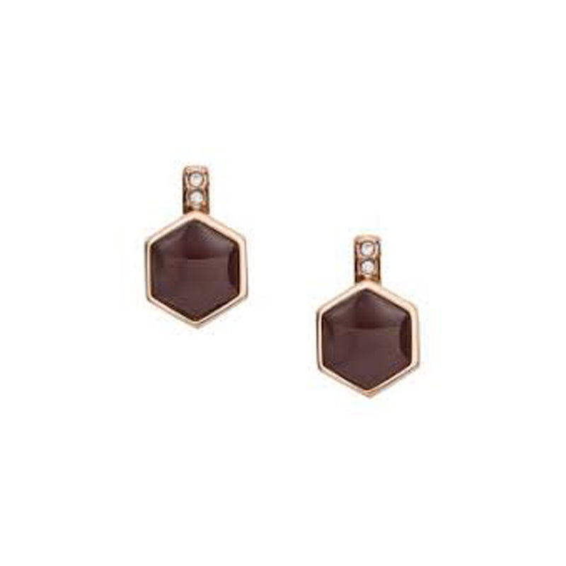 Fossil Ladies Hexagon Earring's JF03059791