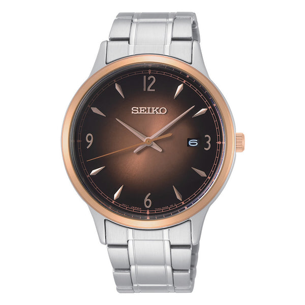 Seiko Mens Brown Watch SGEH90P1