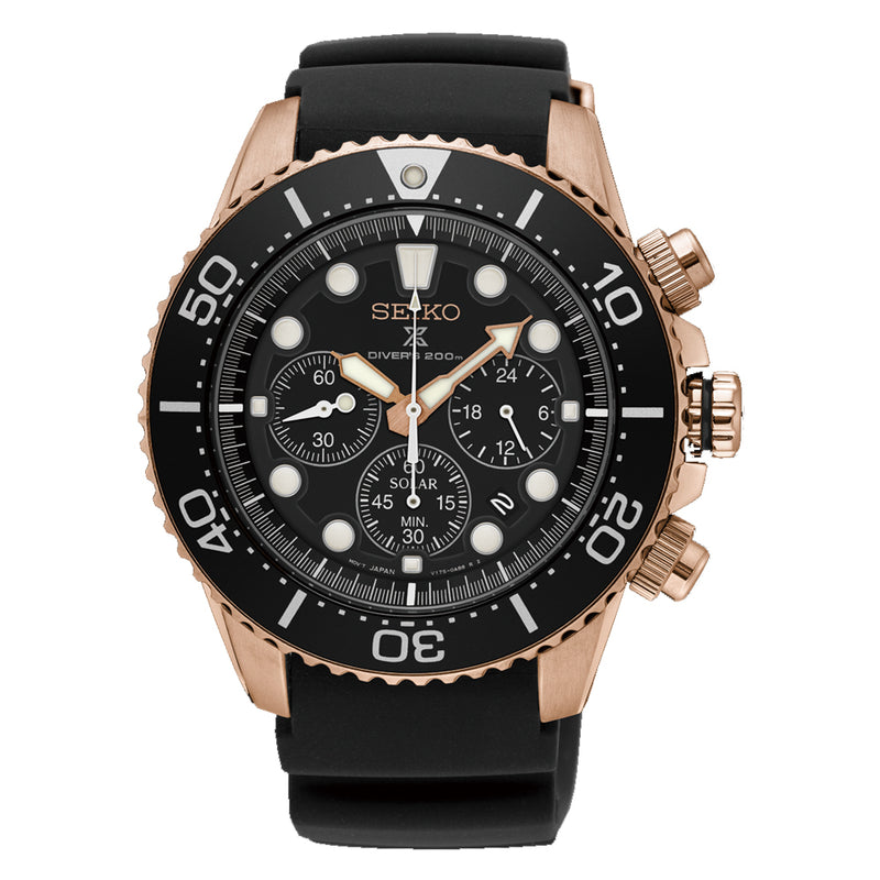Seiko Mens Prospex Divers Chronograph Solar Watch SSC618P1