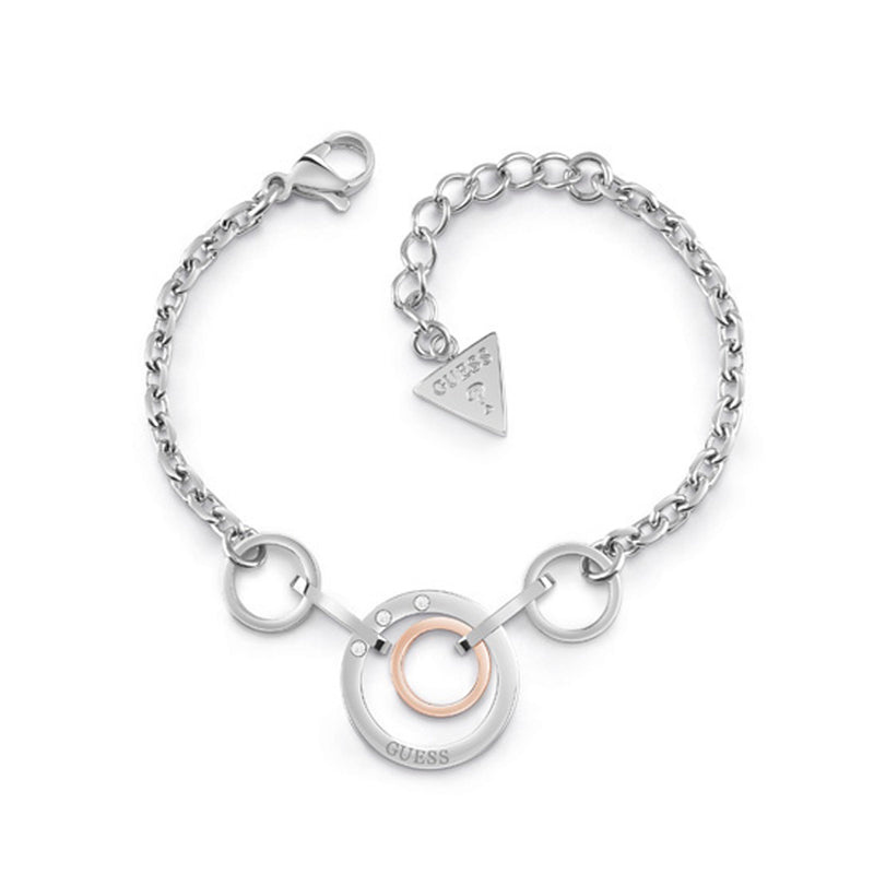 Guess Ladies Eternal Circles Rose Gold Plated  Bracelet UBB29030-L
