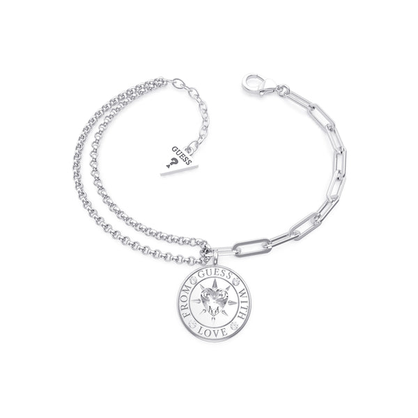Guess Ladies With Love Double Chain Bracelet UBB70000-L