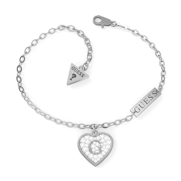 Guess Ladies G Heart Crystals Bracelet UBB79062-L