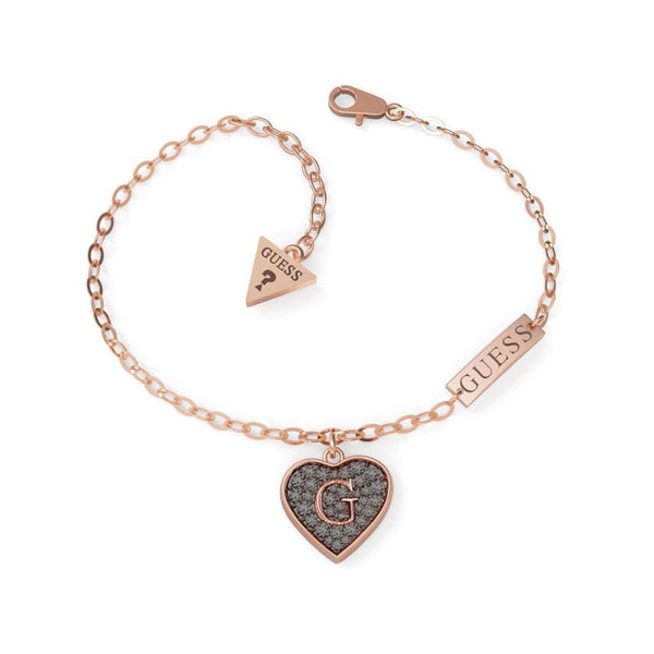 Guess Ladies G Shine  Rose Gold Plated Charm Bracelet UBB79065-L